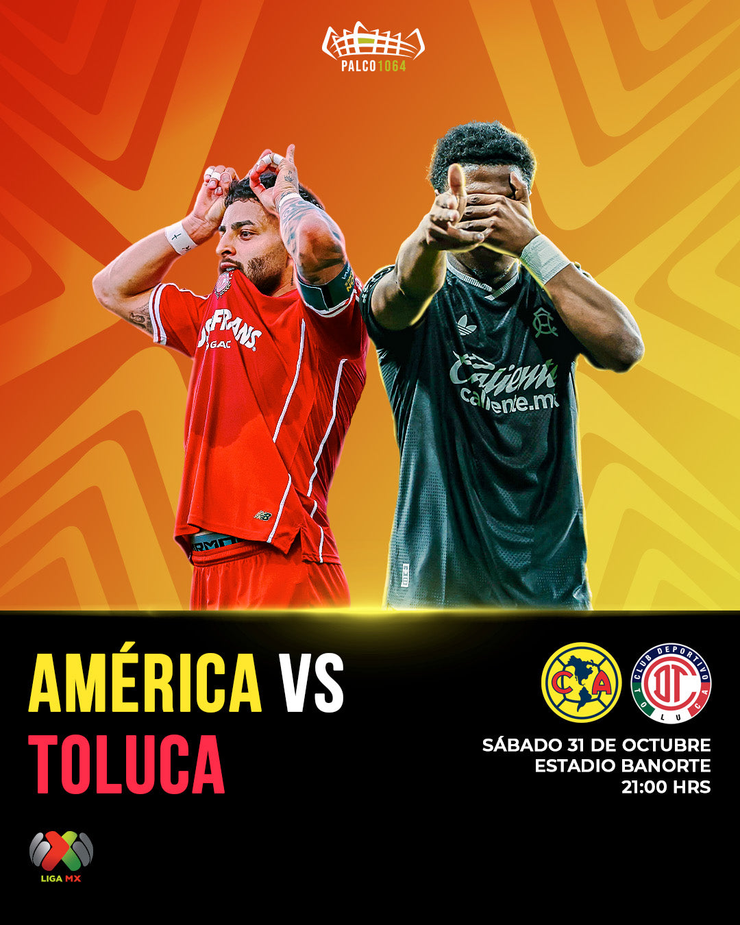 31 OCT, 2026 - América VS Toluca (Liga MX)