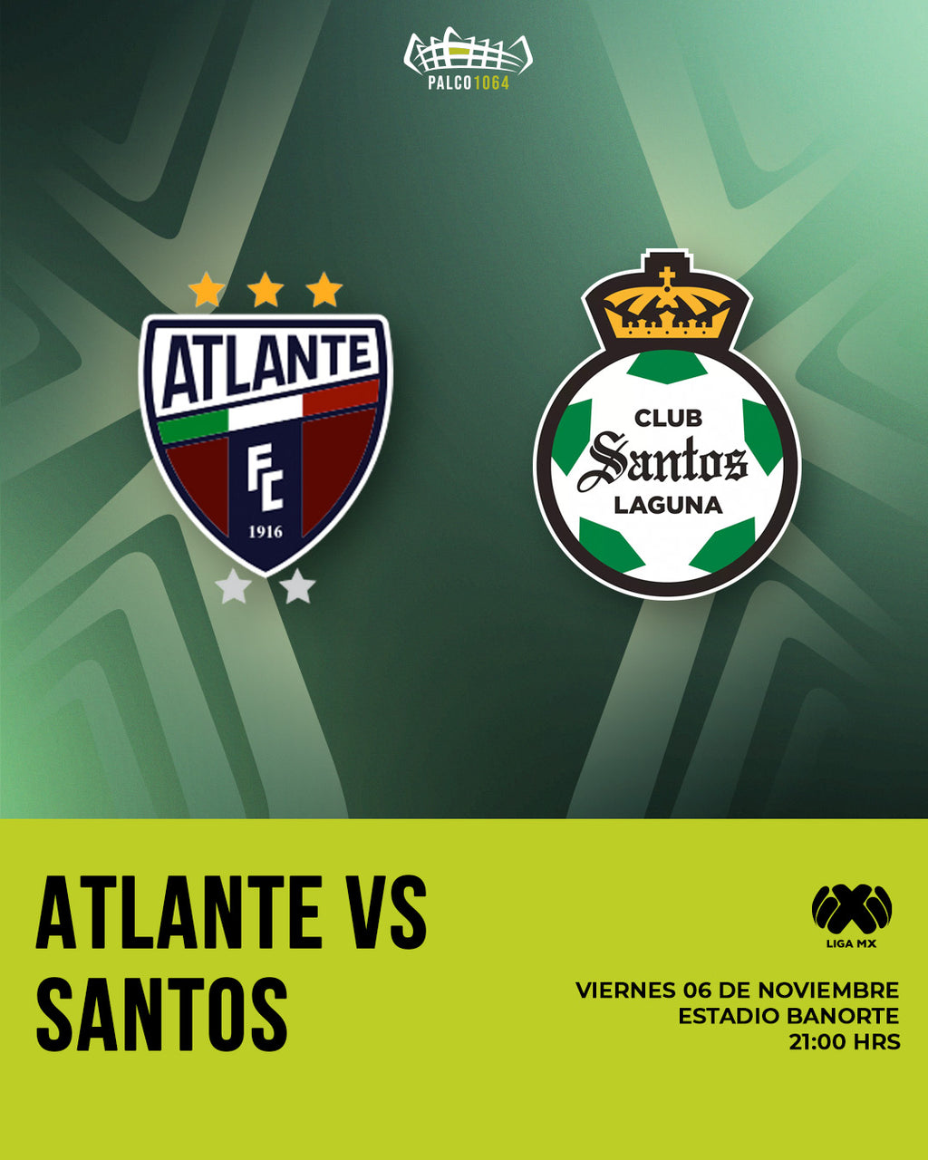 6 NOV, 2026 - Atlante VS Santos Laguna (Liga MX)