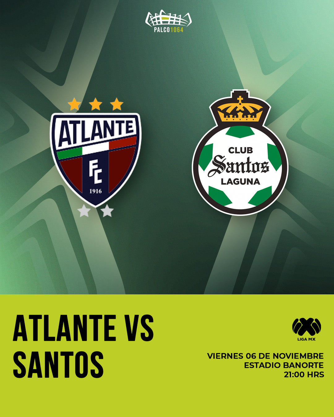 6 NOV, 2026 - Atlante VS Santos Laguna (Liga MX)