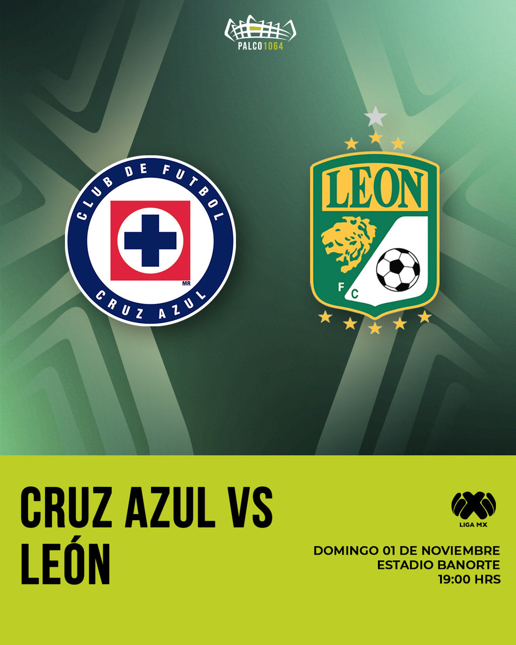 1 NOV, 2026 - Cruz Azul VS León (Liga MX)